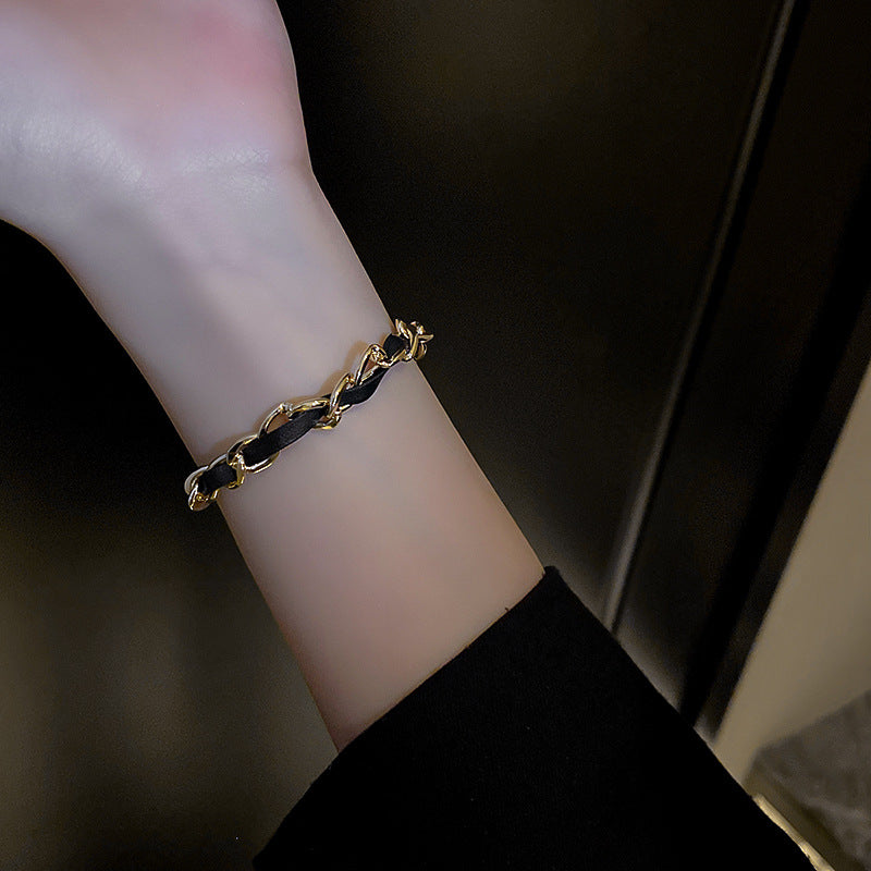 Fashion Simple Leather Chain Bracelet