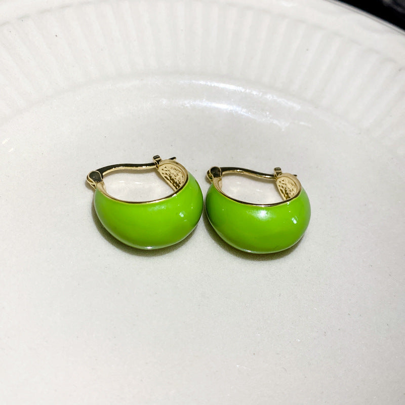 Vintage Dripping Bean Ear Clips Earrings Cn0012