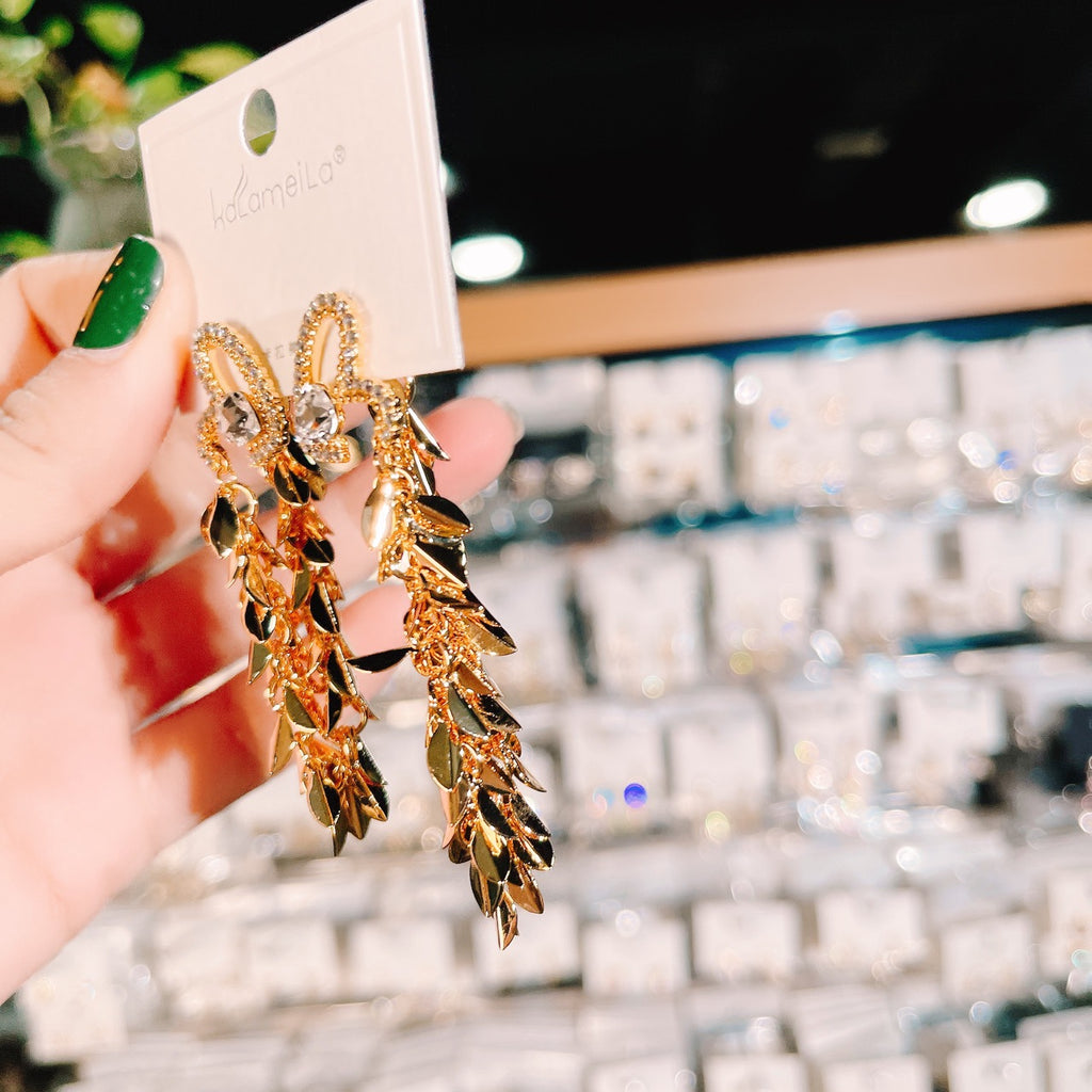 지르콘 상감 하트 모양의 백 마운트 밀 술 귀걸이