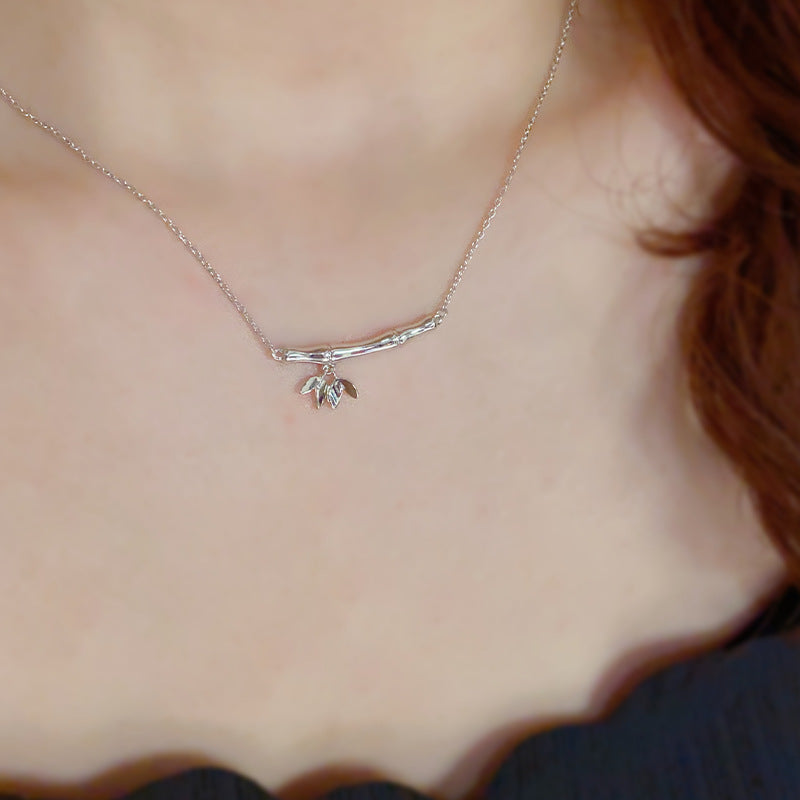 Bamboo Joint Special-Interest Design Fashion Necklace Cn0272