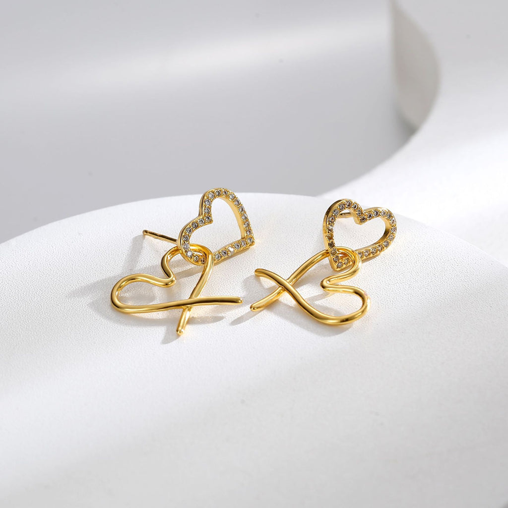 گوشواره زیرکون Loving Heart