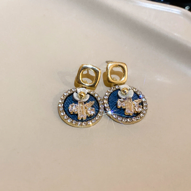 Silver Needle Flower Earrings Cn0020