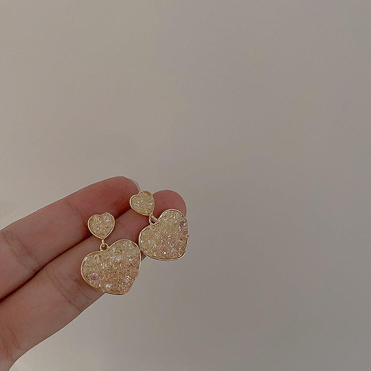 گوشواره گل میخی کریستالی شفاف و ناز