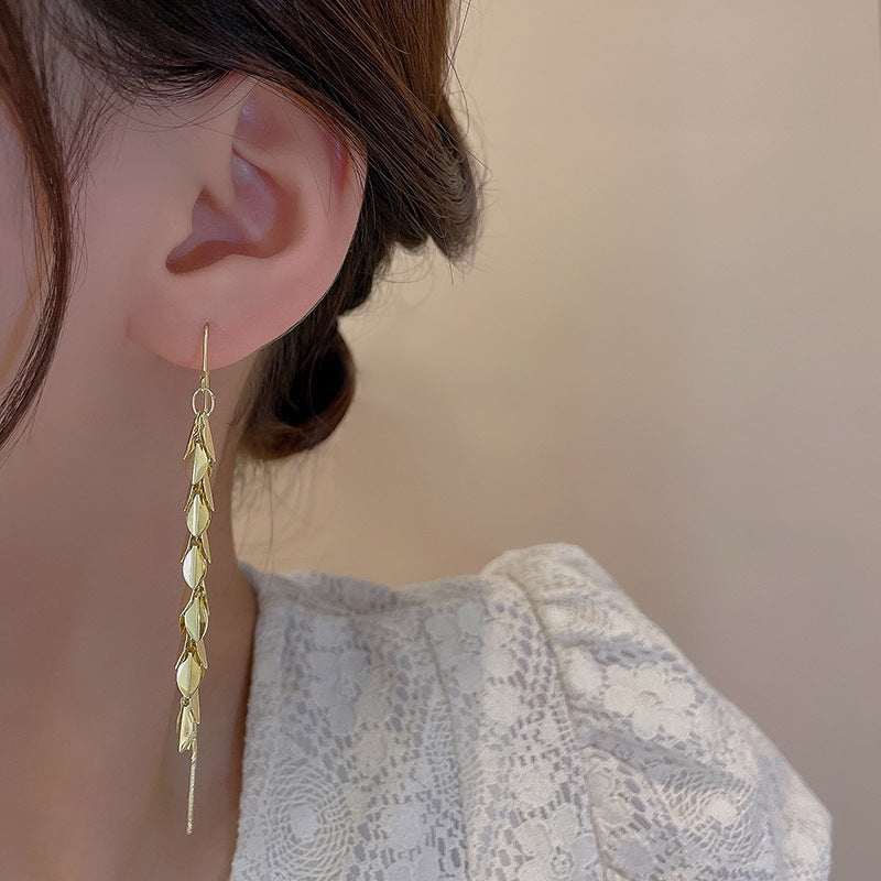 گوشواره آویز گندم منگوله بلند گوشواره زنانه