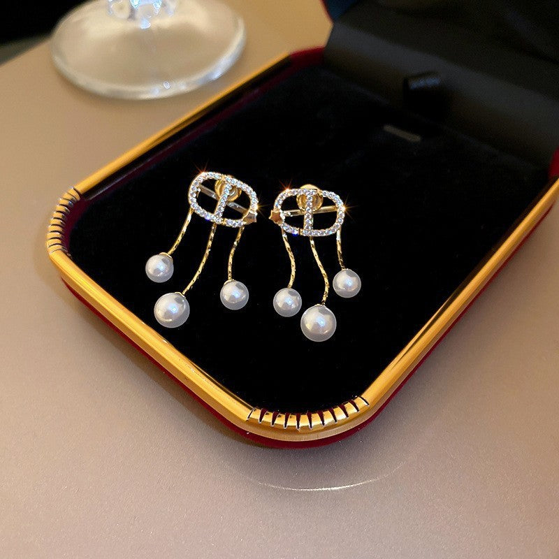 Letter Love Heart Bow Tie Earrings Cn0068