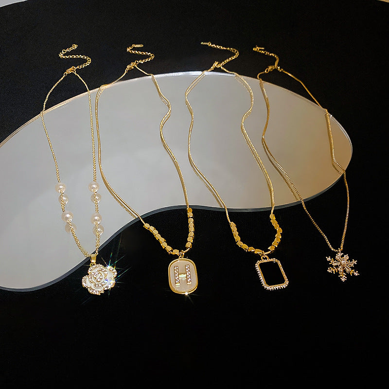 Zircon with Diamond Necklace Cn0056