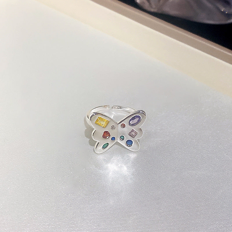 Zircon Wave Dual Layer Open-End Ring Cn0038