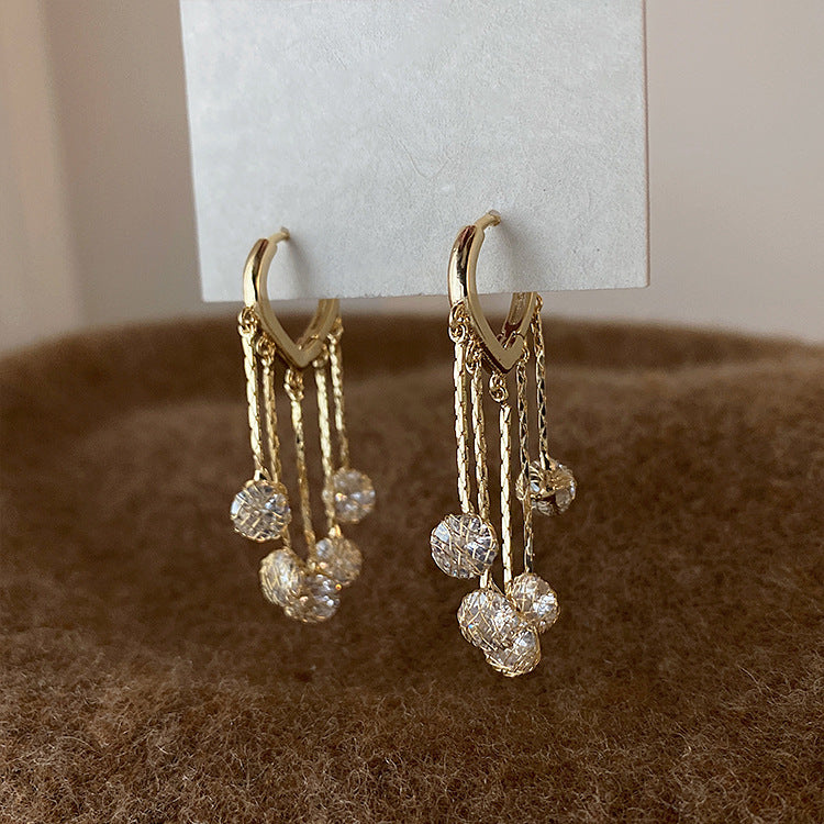 Zirkon Rumbai Cinta Hati Anting Perempuan