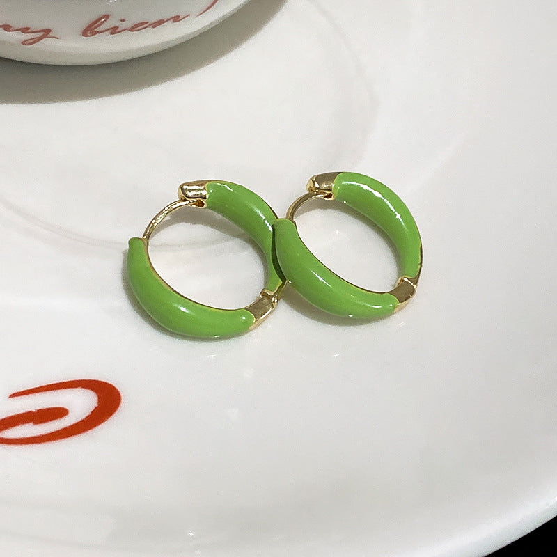 Vintage Dripping Bean Ear Clips Earrings Cn0012