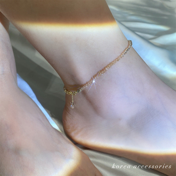 Crystal simple geometric bracelet anklet