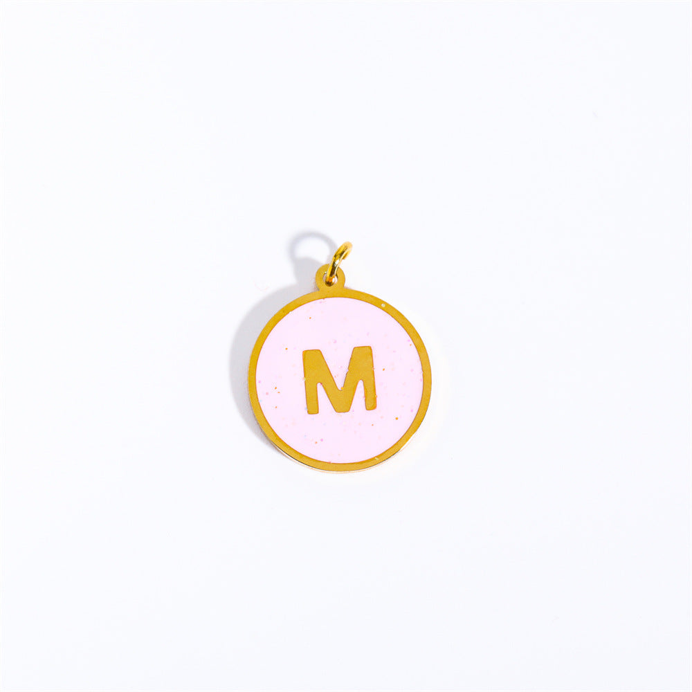 Candy Color 26 Letter Necklace Accessory Pendant Cn0062