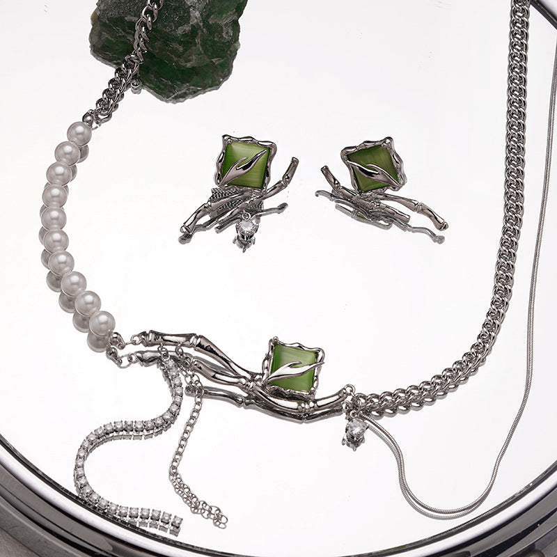 Opal Clavicle Chain Cn0064