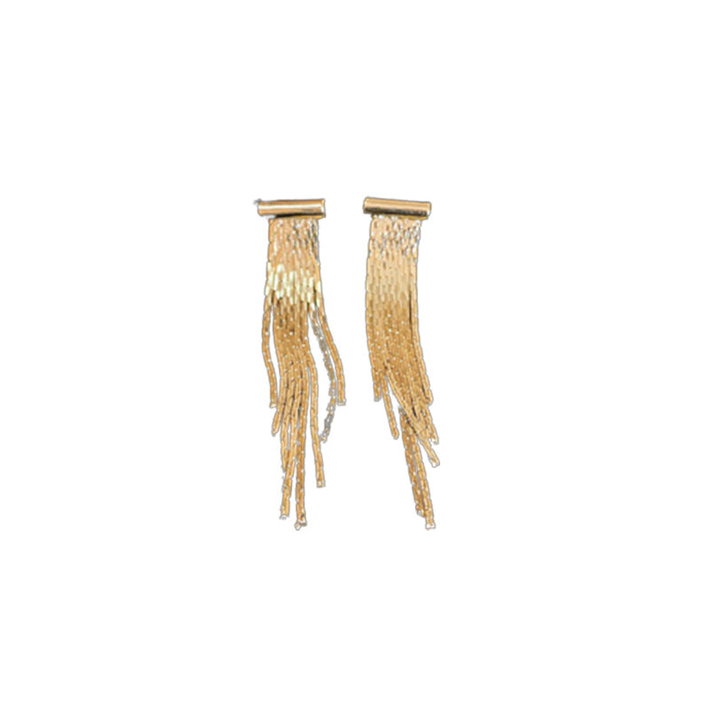 Diamond Jellyfish Semicircle Tassel Earrings