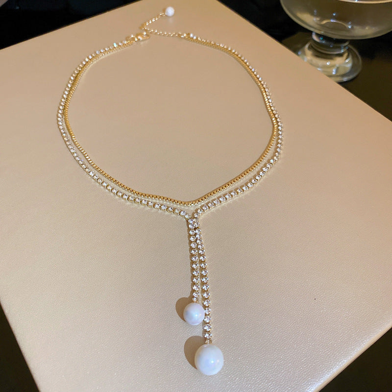 Diamond Flower Crystal Necklace Cn0023