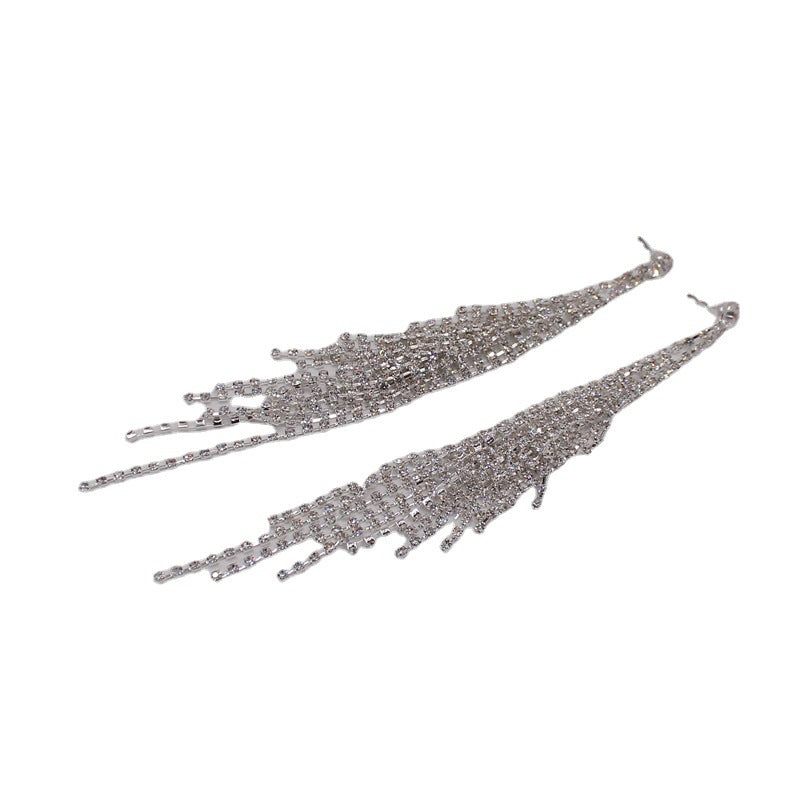 گوشواره بدلیجات نامنظم گوشواره منگوله بلند مدل ساده