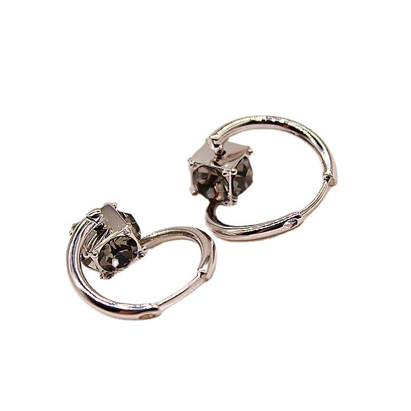 Маленькие хрустальные серьги для женщин, кольцо для ушей, новая мода, счастливые бусы, зажим для ушей