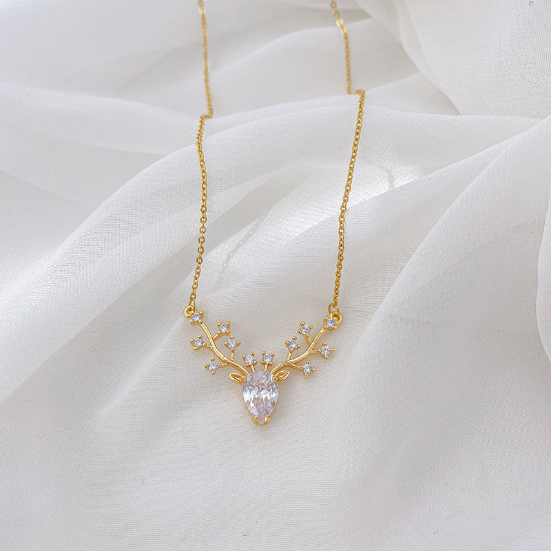 Little Dear Necklace Female Clavicle Chain