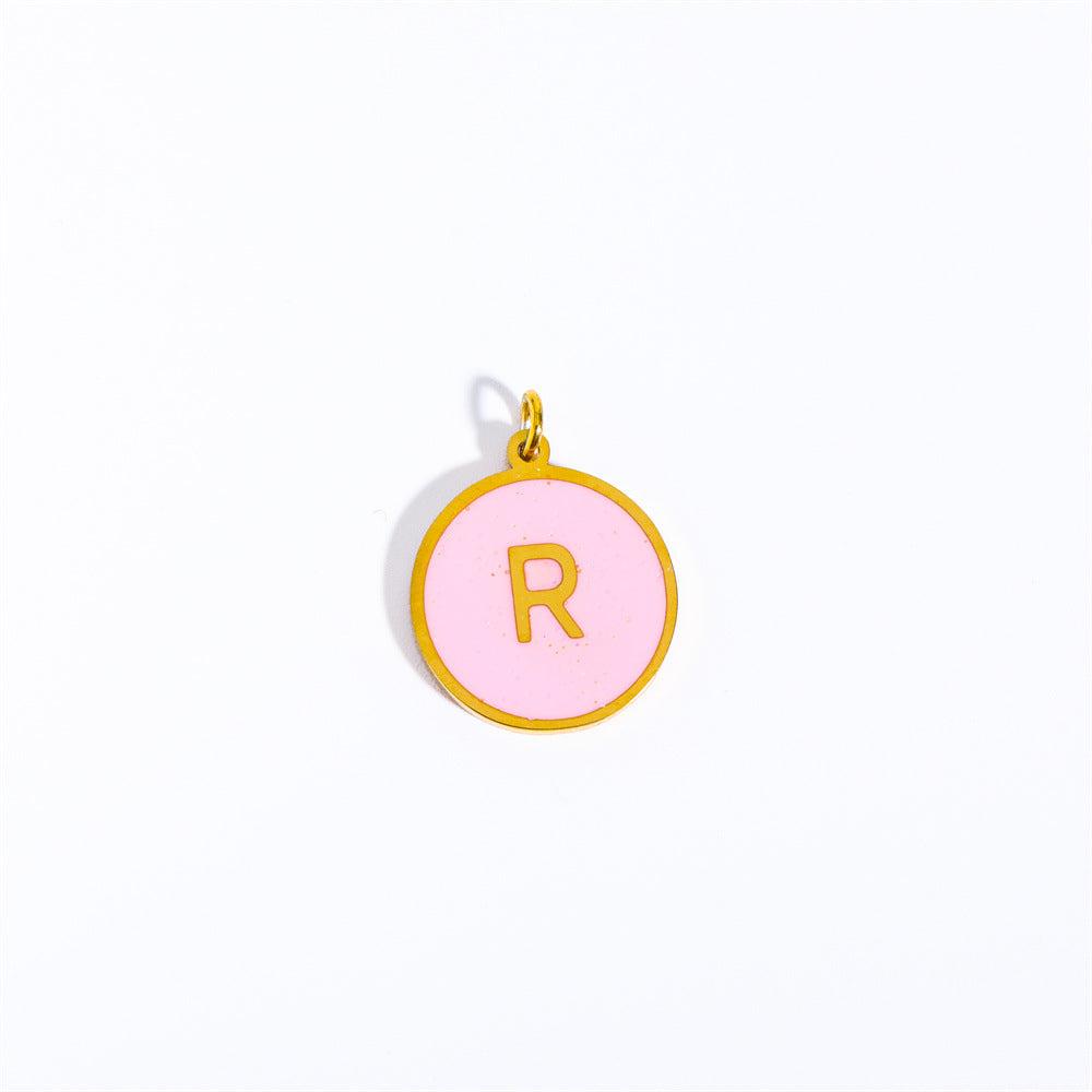 Candy Color 26 Letter Necklace Accessory Pendant Cn0062