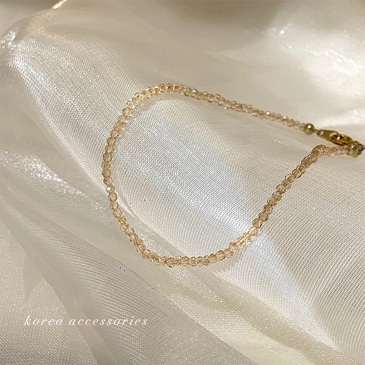 Crystal simple geometric bracelet anklet