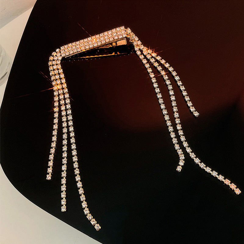 rhinestone tassel hairpin clip hairware