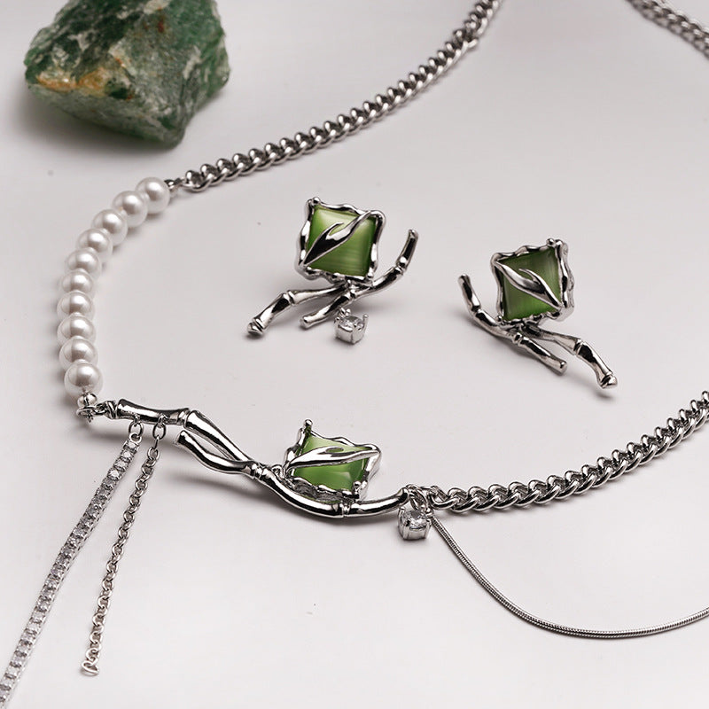 Opal Clavicle Chain Cn0064