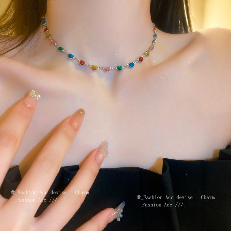 Heart Geometric Necklace Cn0039