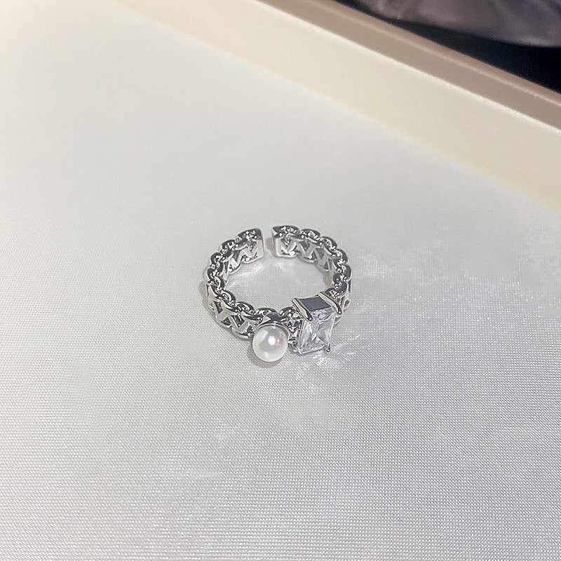 Zircon Wave Dual Layer Open-End Ring Cn0038