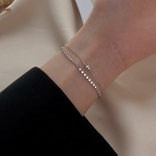 Retro personality s925 silver plated bracelet female