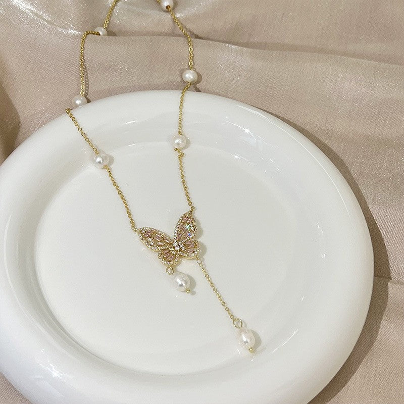 French gentle natural  love shell necklace female