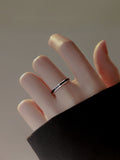 Black ring female design niche opening ring female fashion personality silver ring 2022 new trend