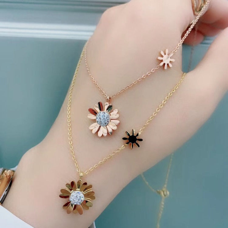 Gänseblümchenkette aus Titanstahl weiblich