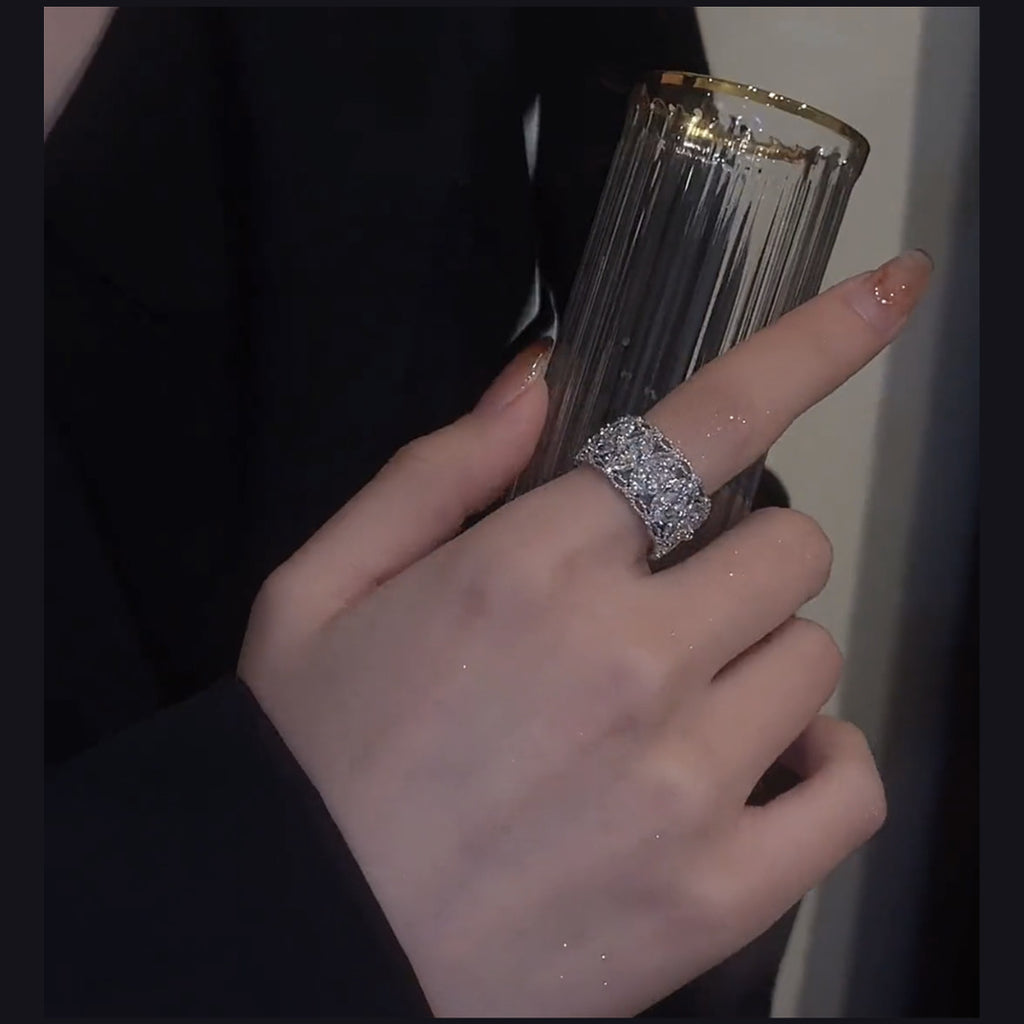 Vòng mở rộng zircon kim cương đầy đủ