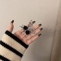 Rose Butterfly Ring Female Opening Adjustable