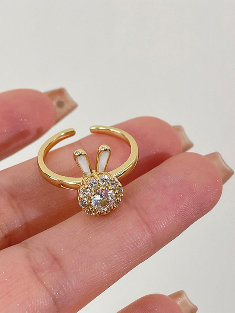 Nhẫn thỏ xoay dễ thương thông minh điều chỉnh ngón trỏ