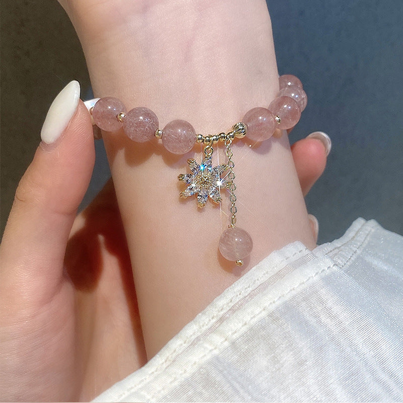 Natural Strawberry Crystal Bracelet