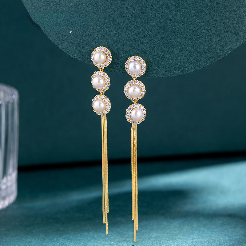 گوشواره نازک براق گوشواره نقره ای رنگ گوشواره زنانه خط گوش بلند