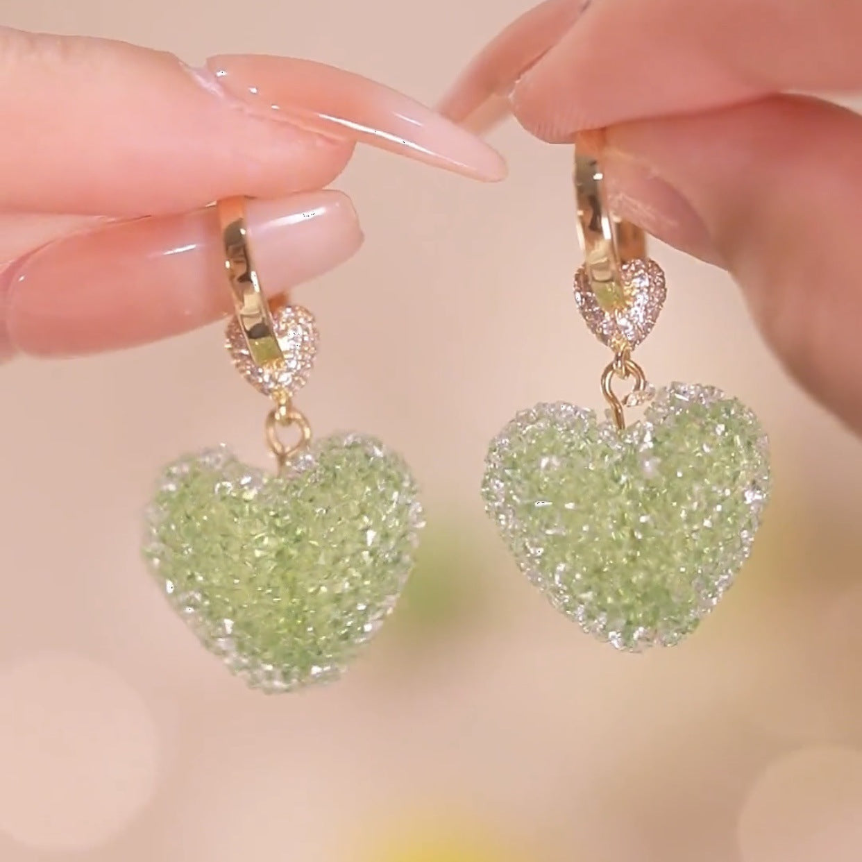 گوشواره زیرکون لاو سبز