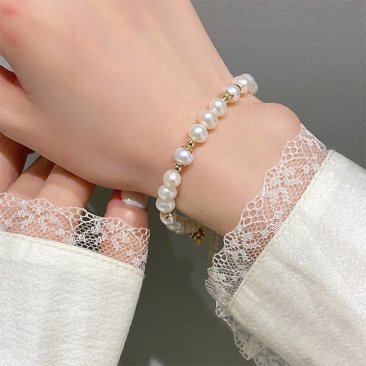 Gelang Gesper Magnet Air Tawar Biji Pinus