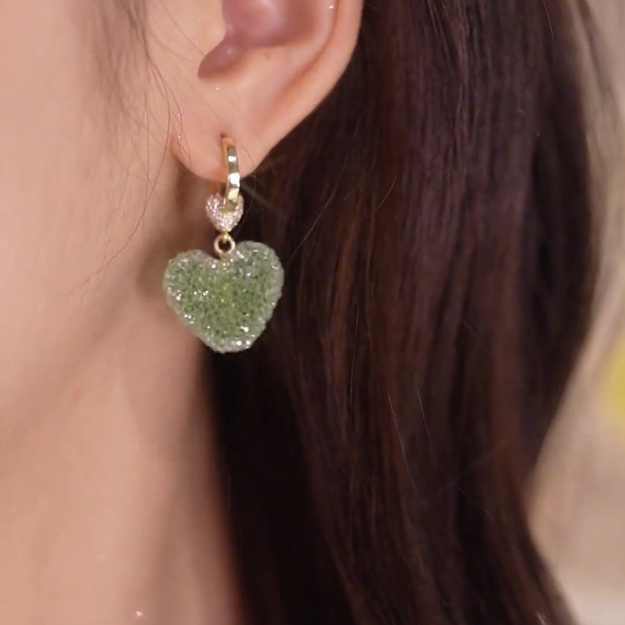 گوشواره زیرکون لاو سبز