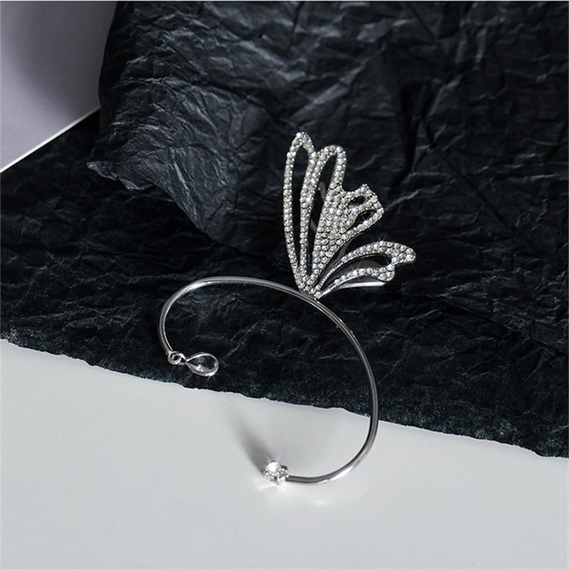 گوشواره گیره گوش سوراخ بال های پروانه ای الماس