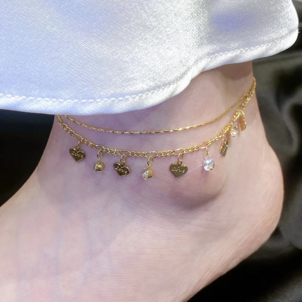 Love flash drill anklet adjustable