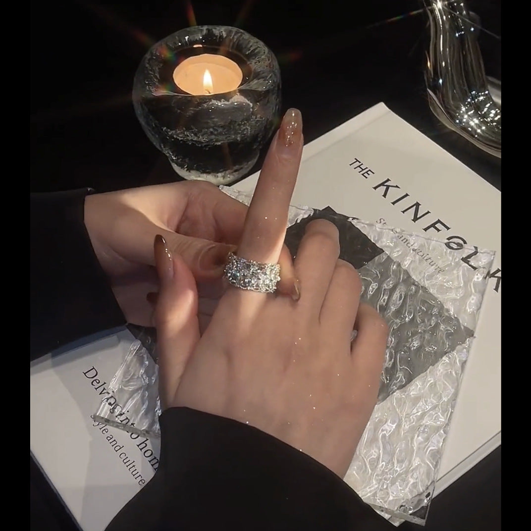 Vòng mở rộng zircon kim cương đầy đủ