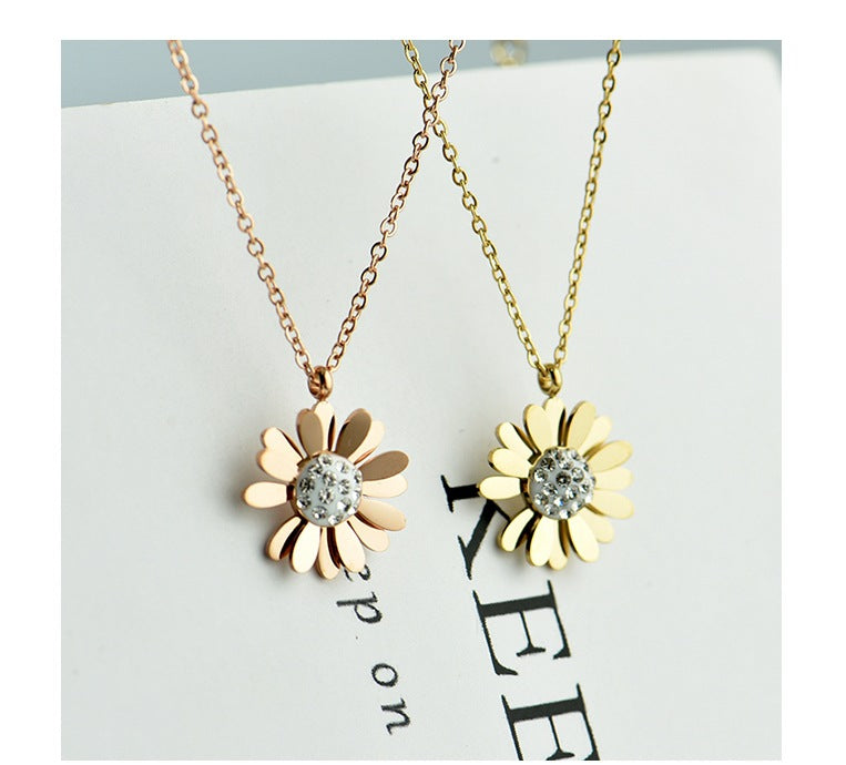 Gänseblümchenkette aus Titanstahl weiblich