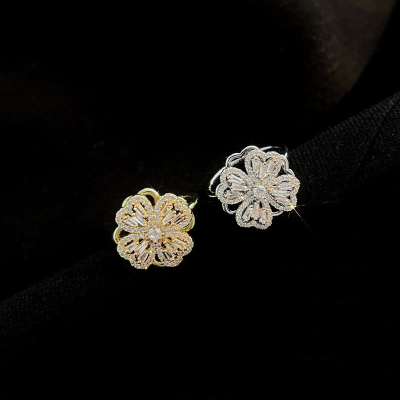 Four-leaf clover rotating ring female