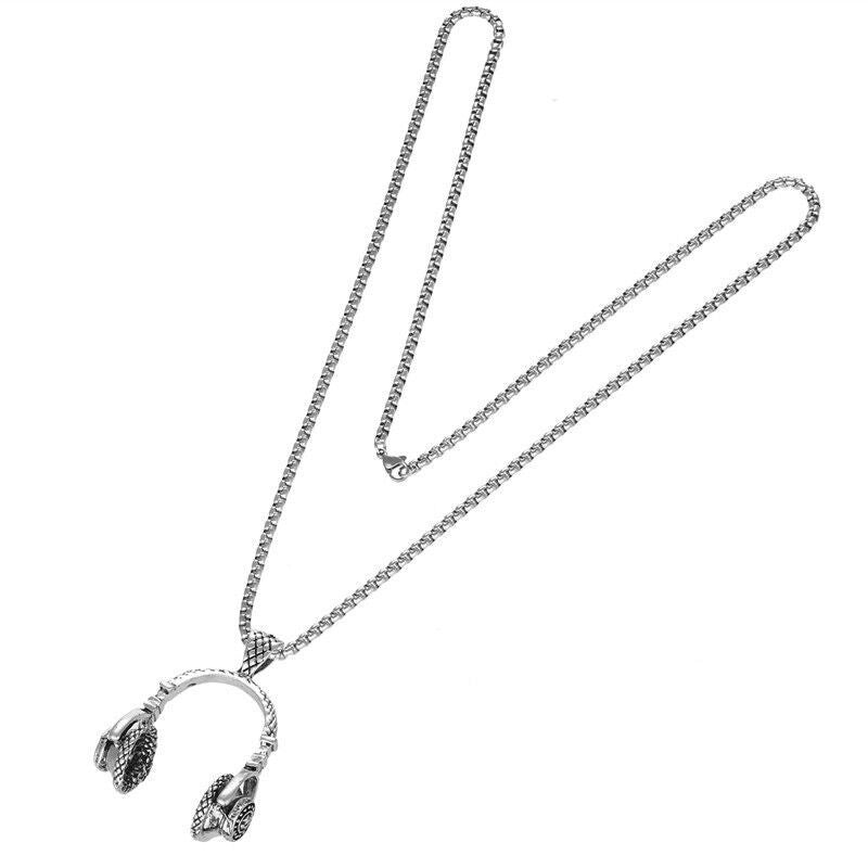 Personalized Headset Necklace Titanium Steel