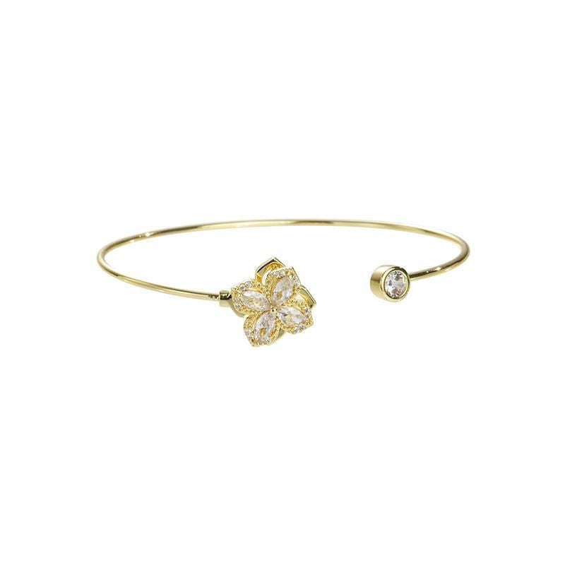 Rotating Flash Drill Clover Bracelet
