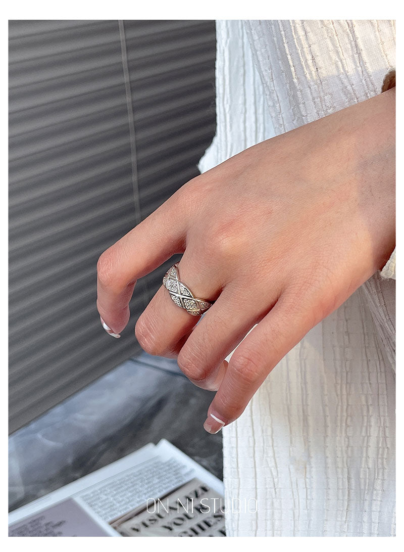 체인 오프닝 s925 스털링 실버 반지