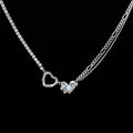 Double Love Necklace Minor Design Sweet and Cool Spice Girl Clavicle Chain