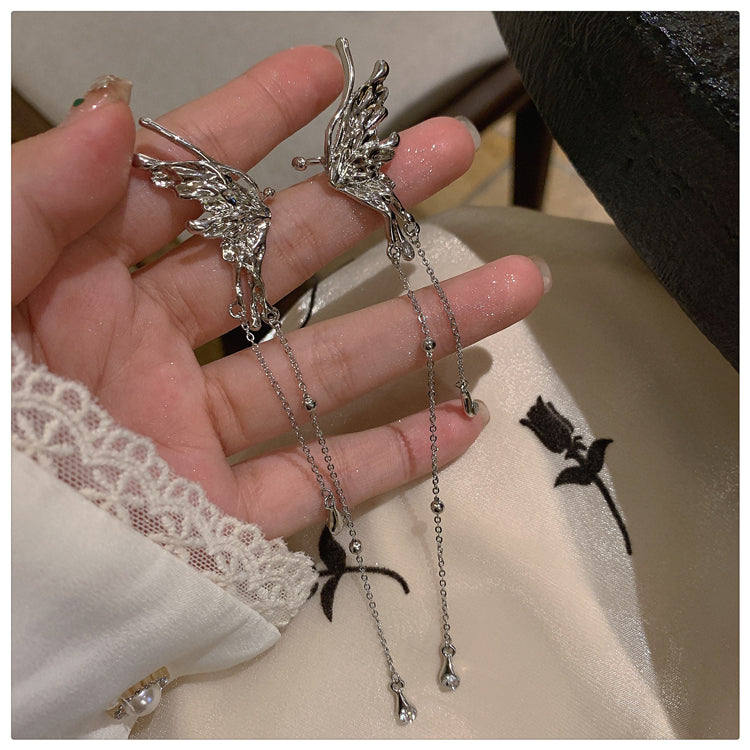 Angel Wings Butterfly Ear Bone Clip Super Fairy Ear Clip Ear Clip Tassel Earrings