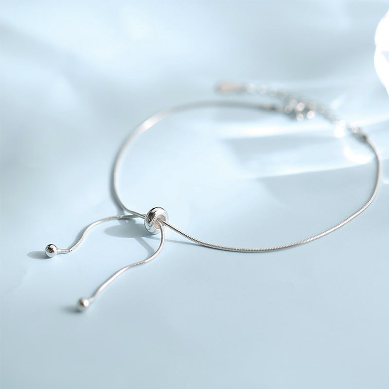 Simple snake bone foot chain accessories sexy round bead anklet